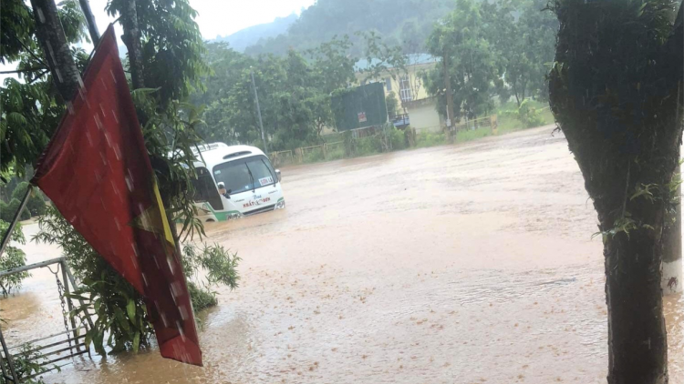 Mưa diện rộng gây ngập lụt ở Sơn La (15/7/2023)