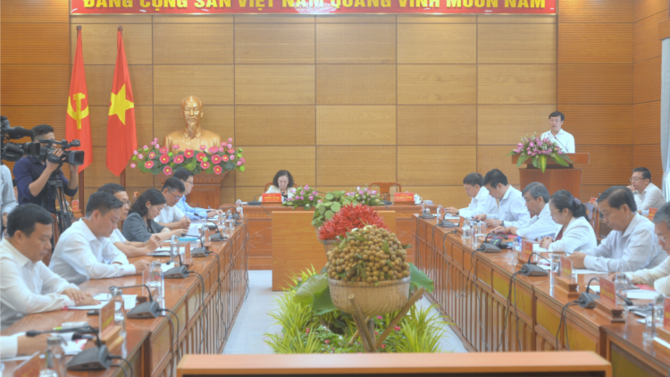 Thường trực Ban Bí thư làm việc với Ban Thường vụ Tỉnh ủy Đồng Tháp (22/7/2023)