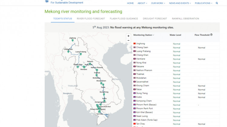 MRC ra mắt Kênh dự báo lũ lụt và hạn hán cho người dân lưu vực sông Mê Công (5/8/2023)