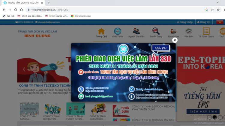 Phát triển sàn giao dịch việc làm để phát triển thị trường lao động (12/8/2023)