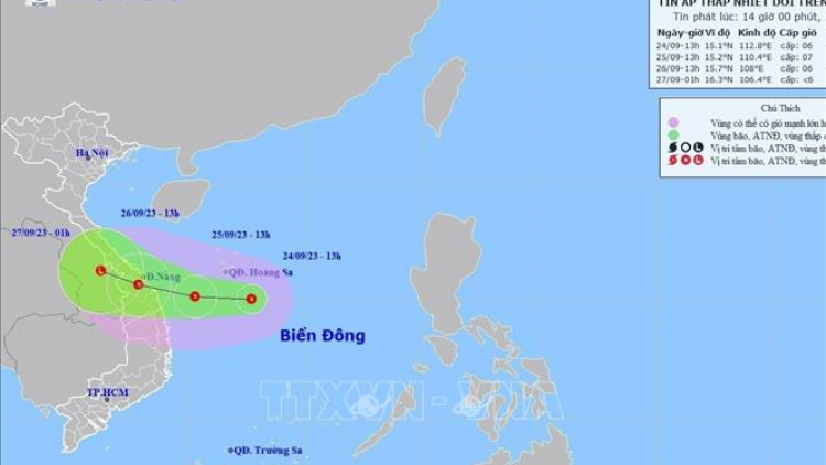 THỜI SỰ 21H30 ĐÊM 24/9/2023: Các tỉnh, thành phố Trung Bộ, Tây Nguyên và Nam Bộ chủ động ứng phó với áp thấp nhiệt đới và mưa lớn.