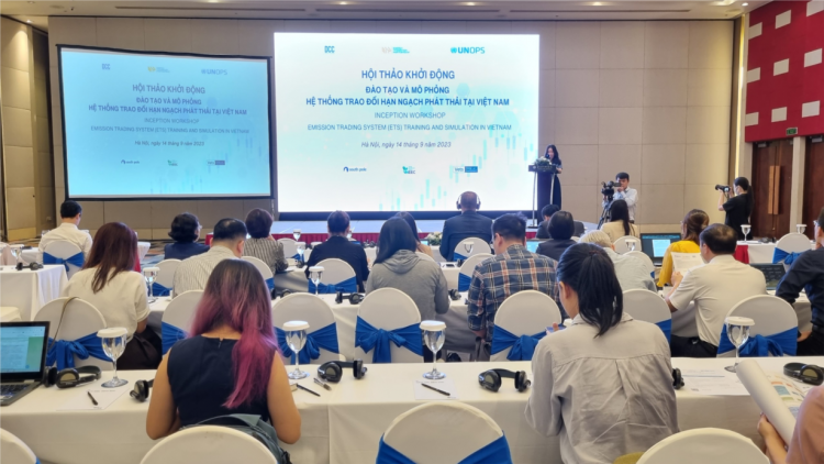 Khởi động Dự án “Đào tạo và mô phỏng hệ thống trao đổi hạn ngạch phát thải tại Việt Nam” (14/09/2023)