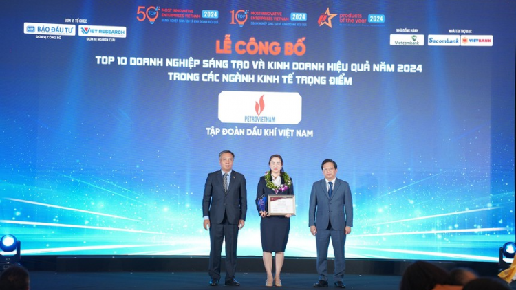 Petrovietnam Top đầu các doanh nghiệp Sáng tạo và Kinh doanh hiệu quả Việt Nam 2024