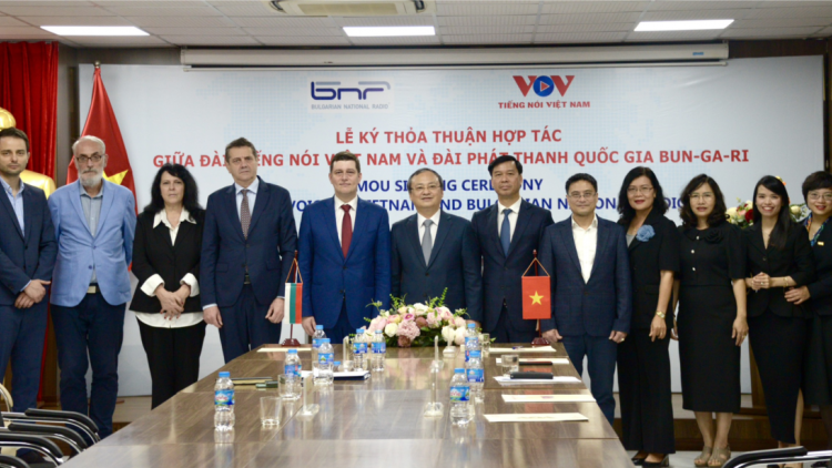 Lễ ký thỏa thuận hợp tác giữa Đài TNVN và Đài Phát thanh Quốc gia Bungari (26/03/2024)