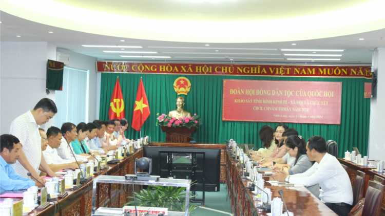 Hội đồng Dân tộc của Quốc hội khảo sát tình hình kinh tế xã hội tỉnh Vĩnh Long (13/4/2024)