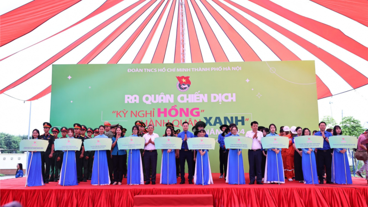 Thành đoàn Hà Nội ra quân chiến dịch “Kỳ nghỉ hồng”, “Hành quân xanh” năm 2024 (25/06/2024)