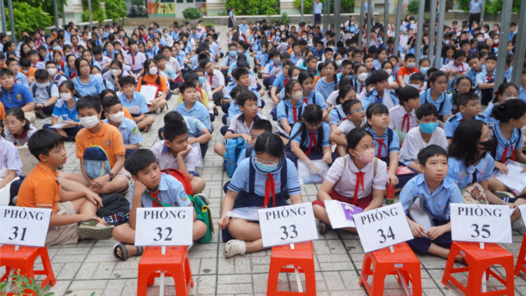 Học sinh tại TP.Hồ Chí Minh tiến hành khảo sát vào lớp 6 (15/6/2024)