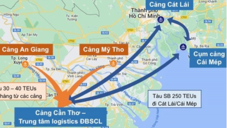 Khởi động dự án tuyến mẫu thủy nội địa Cần Thơ - Cái Mép – Cát Lái (12/07/2024)