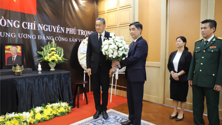 Thủ tướng Thái Lan Srettha Thavisin viếng Tổng Bí thư Nguyễn Phú Trọng (25/7/2024)