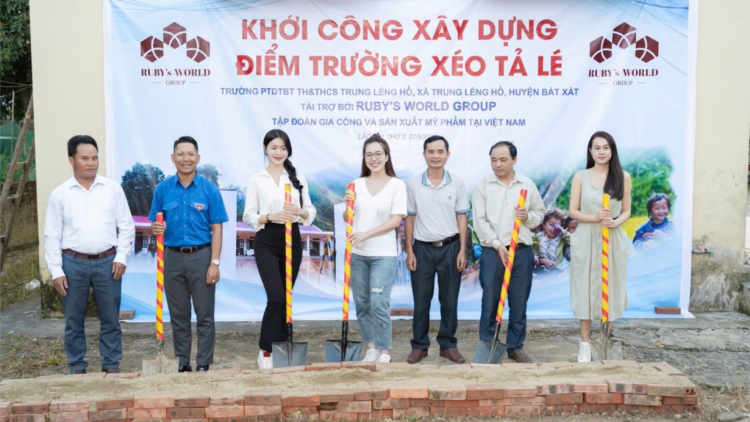Tập đoàn Ruby's word và Hoa hậu Du lịch Việt Nam 2024 xây dựng điểm trường tại Lào Cai (31/8/2024)