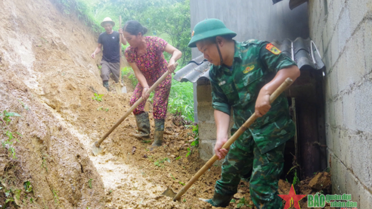 BĐBP dồn lực hỗ trợ nhân dân khắc phục thiệt hại sau bão số 3 và mưa lũ sau bão (14+15/09/2024)