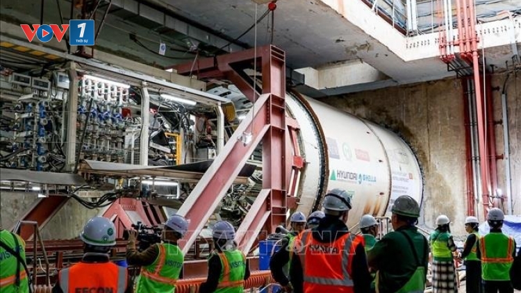 Triển khai robot TBM thứ hai đào hầm metro Nhổn - Ga Hà Nội