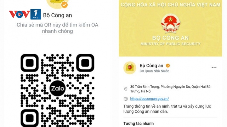 Bộ Công an ra mắt trang thông tin trên nền tảng mạng xã hội Zalo