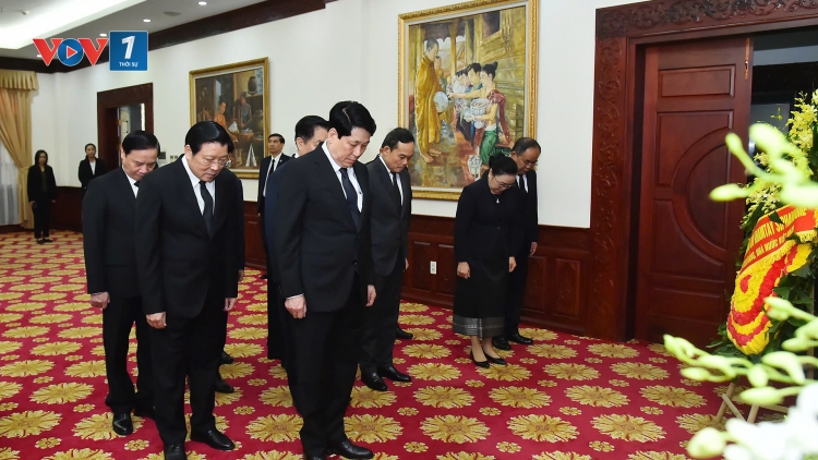 Lãnh đạo Đảng, Nhà nước viếng nguyên Chủ tịch Đảng Nhân dân Cách mạng Lào, nguyên Chủ tịch nước Lào 