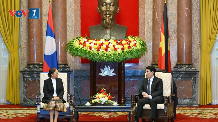 Chủ tịch nước Lương Cường tiếp Phó Chủ tịch nước Lào dự viếng nguyên Chủ tịch nước Trần Đức Lương