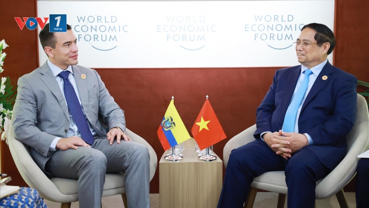 Thủ tướng Chính phủ Phạm Minh Chính gặp Tổng thống Ecuador Daniel Noboa.