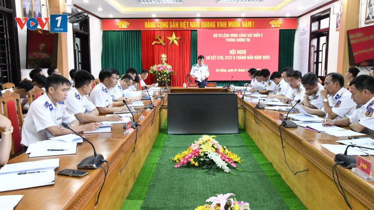 Vùng Cảnh sát biển 2 sơ kết nhiệm vụ 6 tháng đầu năm 2025