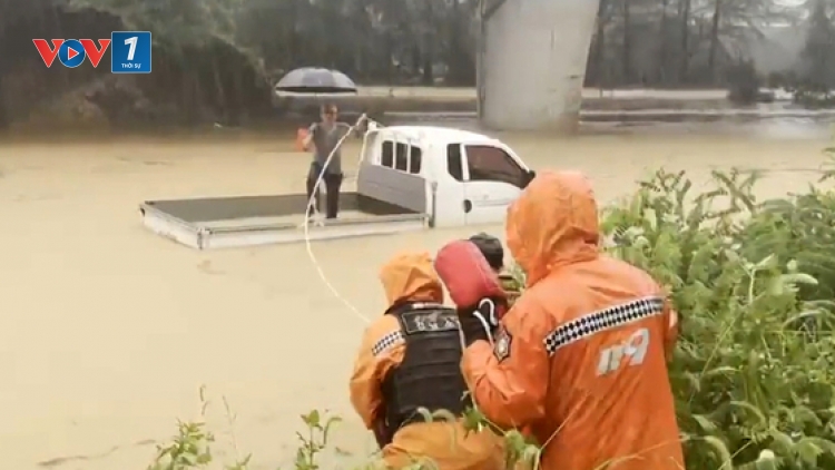 Mưa lũ nghiêm trọng tại Hàn Quốc , 19 người chết và mất tích