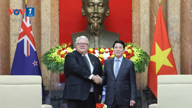 Chủ tịch nước Lương Cường tiếp Chủ tịch Quốc hội New Zealand Gerry Brownlee