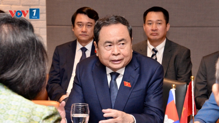 Chủ tịch Quốc hội Trần Thanh Mẫn hội kiến Chủ tịch Quốc hội Campuchia Khuon Sodary