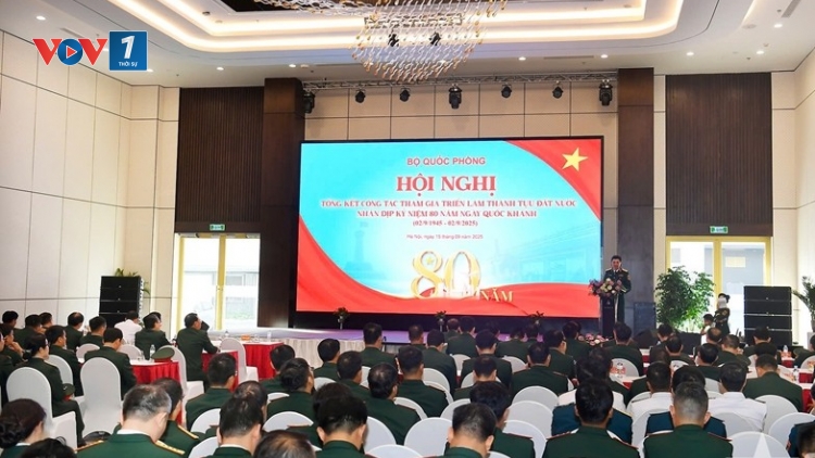 Thượng tướng Trương Thiên Tô dự Hội nghị tổng kết công tác tham gia Triển lãm Thành tựu đất nước