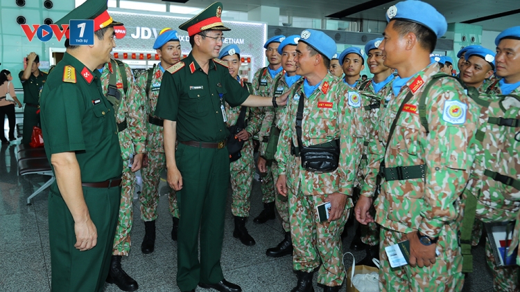 Lễ xuất quân Đội Công binh số 4 thực hiện nhiệm vụ gìn giữ hòa bình Liên hợp quốc