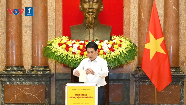 Văn phòng Chủ tịch nước quyên góp, ủng hộ đồng bào khắc phục hậu quả cơn bão số 10