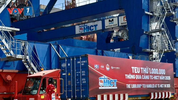 Cảng container Quốc tế Tân Cảng Hải Phòng đón Teu container thứ 1 triệu trong năm 2025