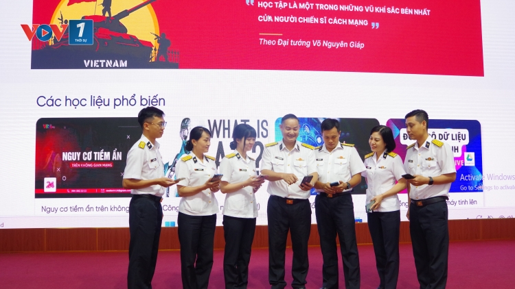 Vùng 2 Hải quân nâng cao kiến thức, kỹ năng số qua nền tảng “Bình dân học vụ số” Bộ Quốc phòng