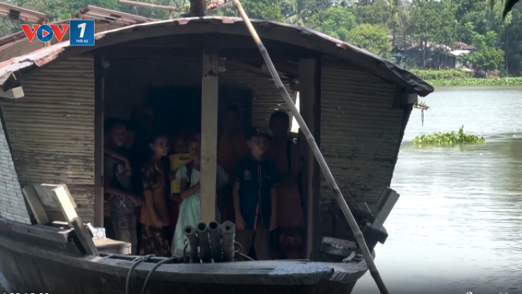 "Trường học nổi” vùng lũ lụt ở Bangladesh nhận giải của UNESCO