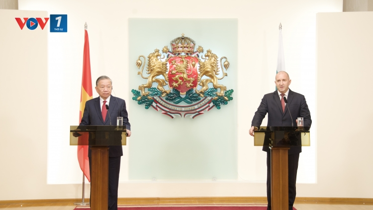 Tổng Bí thư Tô Lâm và Tổng thống Bulgaria Rumen Radev họp báo thông tin kết quả hội đàm