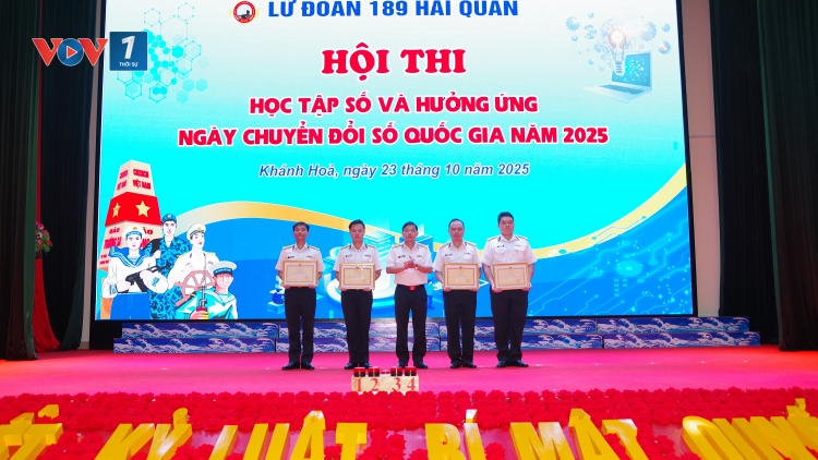 Lữ đoàn Tàu ngầm 189 Hải quân: Hội thi học tập số, hưởng ứng Ngày Chuyển đổi số quốc gia năm 2025