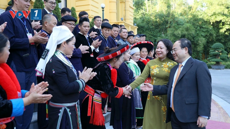 Phó Chủ tịch nước Võ Thị Ánh Xuân gặp mặt Đoàn đại biểu dân tộc thiểu số tiêu biểu tỉnh Cao Bằng