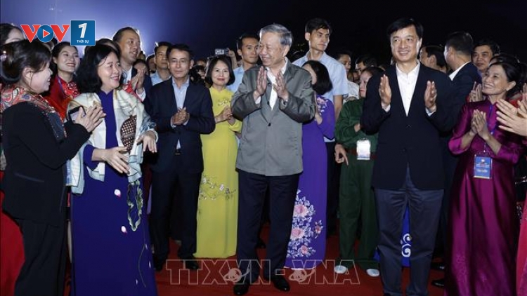 Tổng Bí thư Tô Lâm dự Ngày hội Đại đoàn kết phường Thượng Cát, Hà Nội
