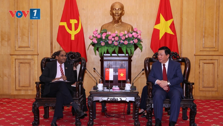 Ông Nguyễn Xuân Thắng tiếp và làm việc với Đại sứ Singapore và Đại sứ Ireland tại Việt Nam