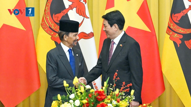 Chủ tịch nước Lương Cường hội đàm với Quốc vương Brunei