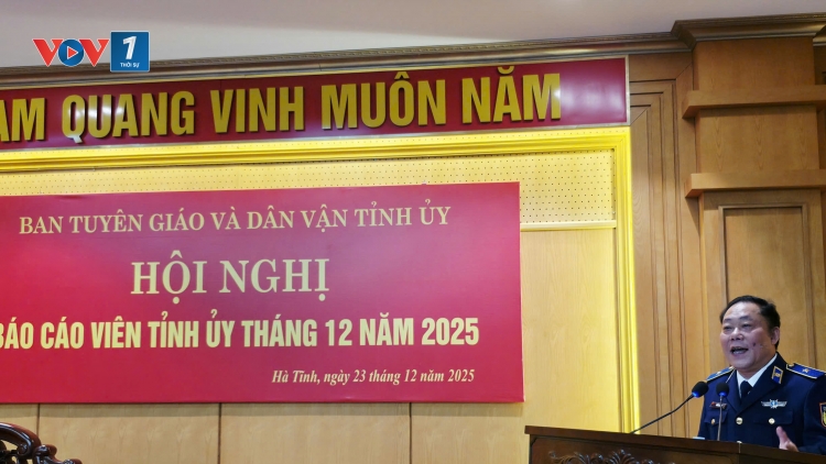 Bộ Tư lệnh Vùng Cảnh sát biển 1 tuyên truyền về biển, đảo tại Hội nghị Báo cáo viên Tỉnh ủy Hà Tĩnh