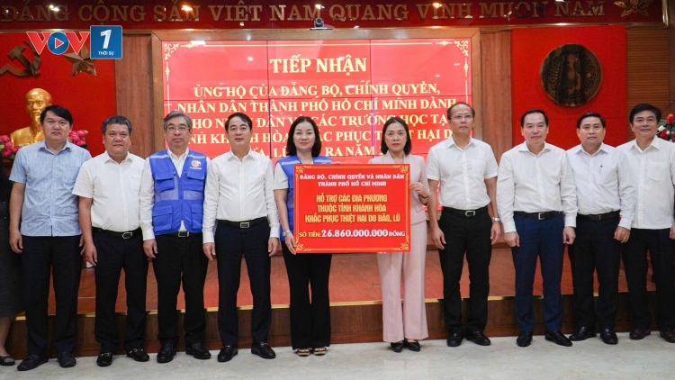 Thành phố Hồ Chí Minh tiếp tục hỗ trợ Khánh Hòa hơn 57 tỷ đồng khắc phục hậu quả lũ lụt