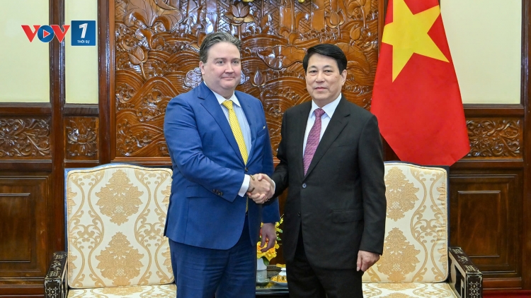 Chủ tịch nước Lương Cường tiếp Đại sứ Hoa Kỳ Marc Knapper chào từ biệt