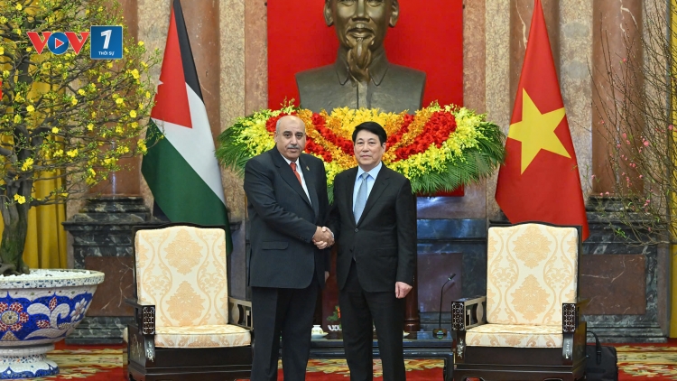 Chủ tịch nước Lương Cường tiếp Chủ tịch Hạ viện Jordan Mazen Turki El Qadi