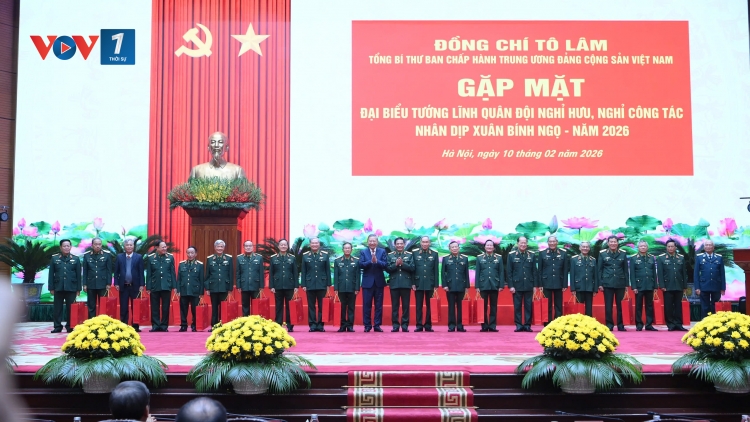 Tổng Bí thư Tô Lâm gặp mặt đại biểu Tướng lĩnh Quân đội nghỉ hưu, nghỉ công tác