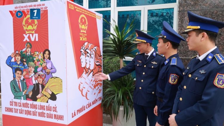Cán bộ, chiến sĩ Cảnh sát biển sẵn sàng cho ngày hội bầu cử