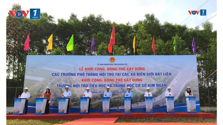 Quảng Trị: Đồng loạt khởi công 11 trường nội trú liên cấp vùng biên giới