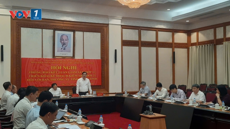 Thông báo Kết luận giám sát, đợt 1, Ban Thường vụ Tỉnh ủy Hà Tĩnh