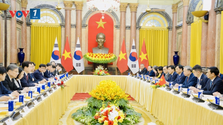 Tổng Bí thư, Chủ tịch nước Tô Lâm hội đàm với Tổng thống Hàn Quốc Li Che Mieng