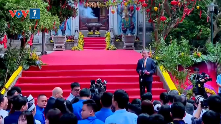 Tổng Bí thư, Chủ tịch nước Tô Lâm phát biểu tại Lễ dâng hương tưởng niệm các Vua Hùng