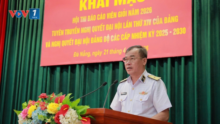Sôi nổi Hội thi Báo cáo viên giỏi năm 2026 ở Vùng 3 Hải quân