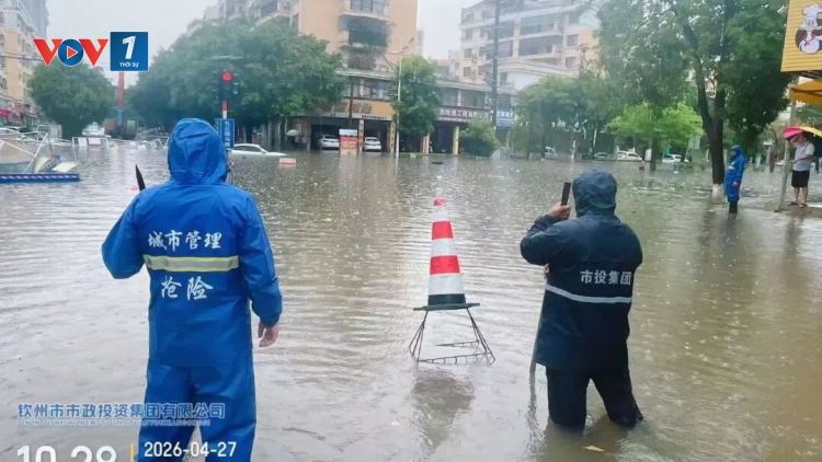 Mưa kỷ lục tại địa phương Trung Quốc gần Việt Nam