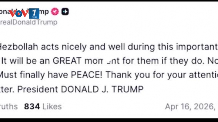 Tổng thống Mỹ Donald Trump hy vọng Hezbollad hành xử đúng sau lệnh ngừng bắn