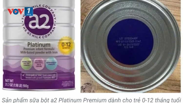 Bộ Y tế cảnh báo khẩn 3 lô sữa công thức a2 Platinum cho trẻ em có chứa độc tố